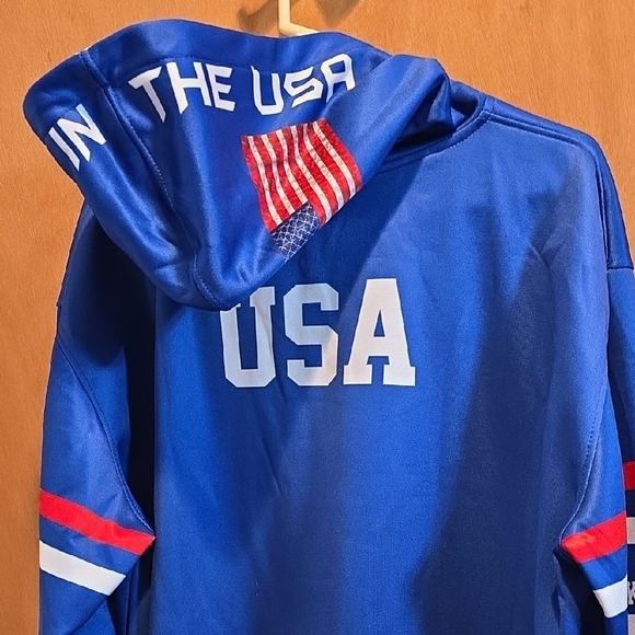 Blue USA Flag Hoodie - Picture 5 of 9